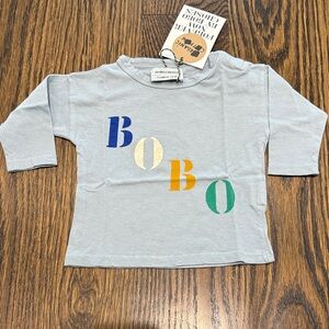 Bobo Choses Baby Long Sleeve Tee - Blue, Yellow, Green